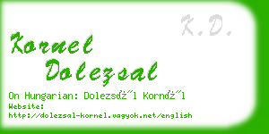 kornel dolezsal business card